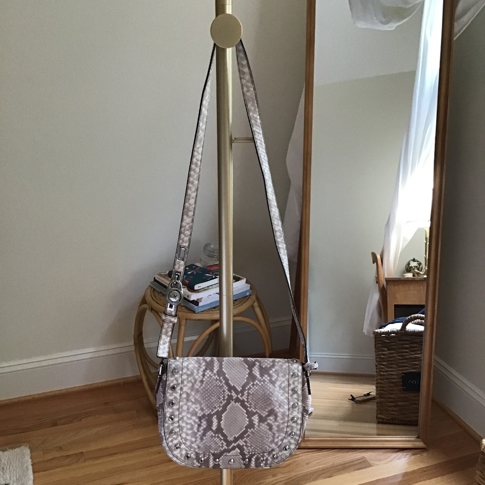 Michael Kors Python Print Crossbody Bag With Studs - image 1